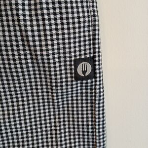 EXCELLENT Chef Works BLACK & WHITE GINGHAM CHECK PANTS  SIZE M